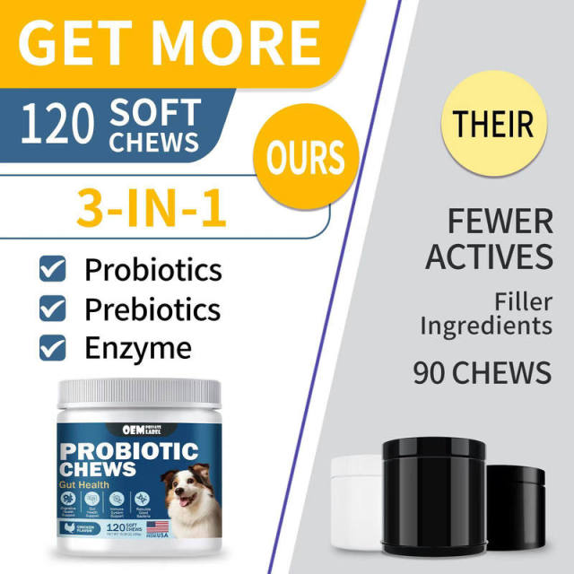Custom Private Label Probiotic Chews for Dogs, Rebuilds Gut Bacteria,MY SHOP,Custom Private Label Probiotic Chews for Dogs, Rebuilds Gut Bacteria