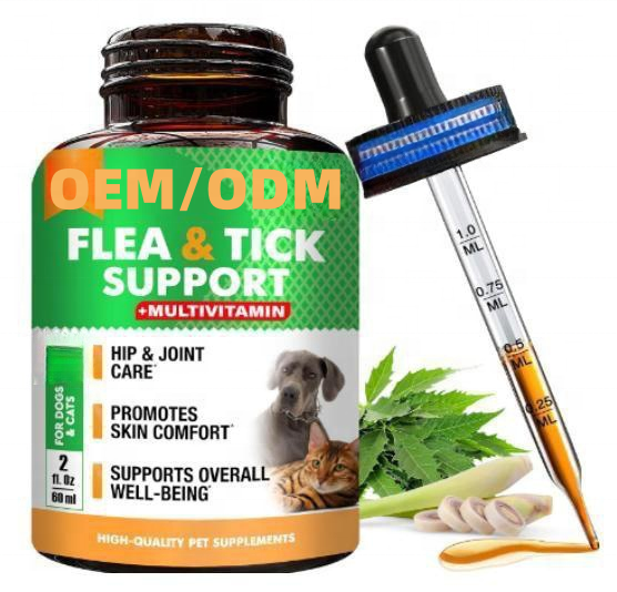 OEM Flea & Tick Support + Multivitamin Liquid for Dogs,MY SHOP,Supplement