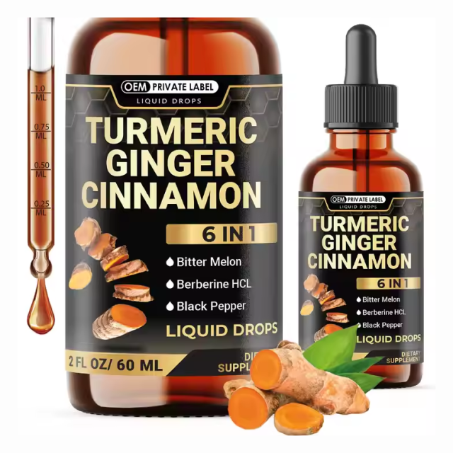 OEM/ODM Turmeric Ginger Cinnamon Liquid Drops 6-in-1 Formula with Bitter Melon & Berberine,MY SHOP,OEM/ODM Turmeric Ginger Cinnamon Liquid Drops 6-in-1 Formula with Bitter Melon & Berberine