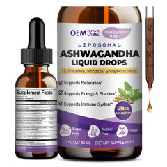 Private Label Liposomal Ashwagandha 9-in-1 Liquid Drops 2 fl oz with L-Theanine & Rhodiola,MY SHOP,Private Label Liposomal Ashwagandha 9-in-1 Liquid Drops 2 fl oz with L-Theanine & Rhodiola