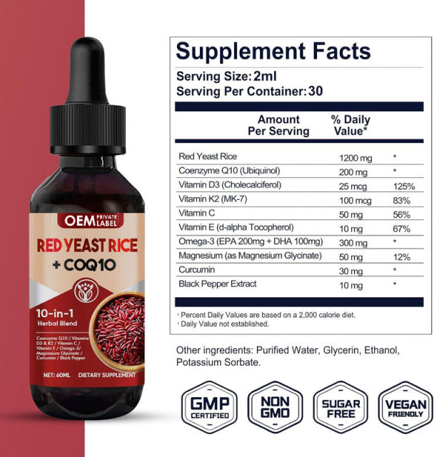 OEM/ODM 10-in-1 Red Yeast Rice + CoQ10 Liquid Drops 30-Day Supply,MY SHOP,OEM/ODM 10-in-1 Red Yeast Rice + CoQ10 Liquid Drops 30-Day Supply