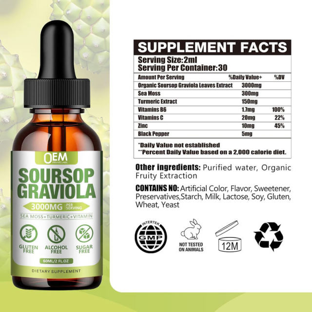 OEM/ODM Soursop Graviola Liquid Drops Gluten-Free Alcohol-Free Sugar-Free,MY SHOP,OEM/ODM Soursop Graviola Liquid Drops Gluten-Free Alcohol-Free Sugar-Free