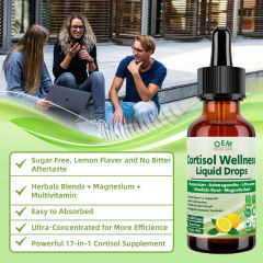OEM/ODM Cortisol Wellness Liquid Drops Lemon Flavor Vegan Gluten-Free,MY SHOP,OEM/ODM Cortisol Wellness Liquid Drops Lemon Flavor Vegan Gluten-Free