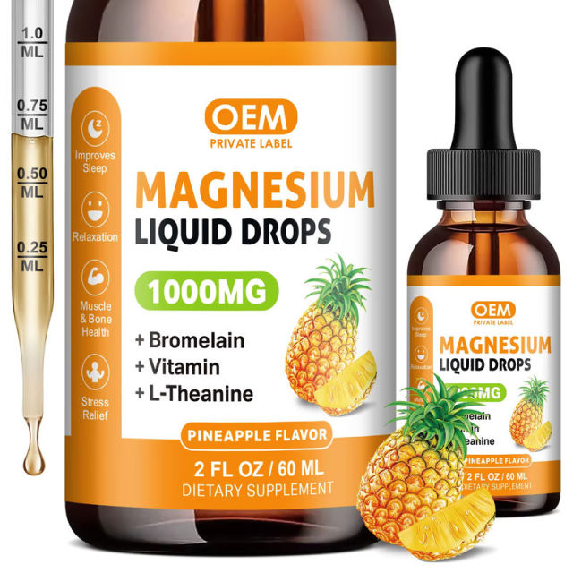 Bulk Magnesium Glycinate Liquid Drops Pineapple Flavor Muscle Relaxation,MY SHOP,Bulk Magnesium Glycinate Liquid Drops Pineapple Flavor Muscle Relaxation