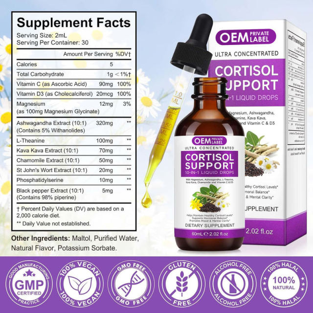 OEM Stress Relief Liquid Drops Ashwagandha Magnesium L Theanine Cortisol,MY SHOP,OEM Stress Relief Liquid Drops Ashwagandha Magnesium L Theanine Cortisol