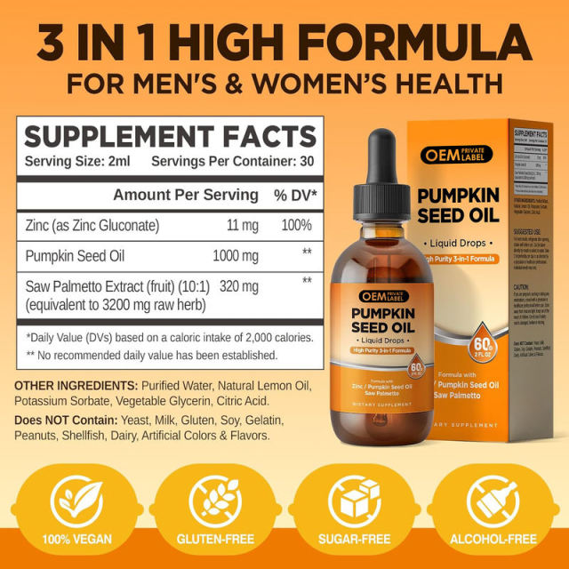 Private Label 3 in 1 Men's Wellness Drops Hair Urinary Hormone Support,MY SHOP,supplyment
