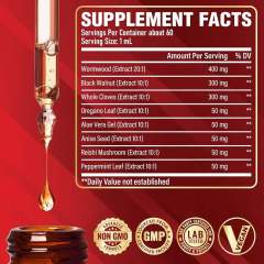 Wormwood Black Walnut Clove Liquid Drops 8 in 1 Herbal Complex Strawberry Flavor,MY SHOP,Wormwood Black Walnut Clove Liquid Drops 8 in 1 Herbal Complex Strawberry Flavor
