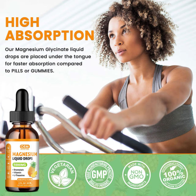 Bulk Magnesium Glycinate Liquid Drops Pineapple Flavor Muscle Relaxation,MY SHOP,Bulk Magnesium Glycinate Liquid Drops Pineapple Flavor Muscle Relaxation