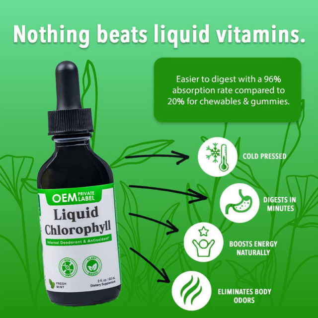 Liquid Chlorophyll Drops Internal Deodorant Antioxidant Fresh Mint Flavor,MY SHOP,Liquid Chlorophyll Drops Internal Deodorant Antioxidant Fresh Mint Flavor