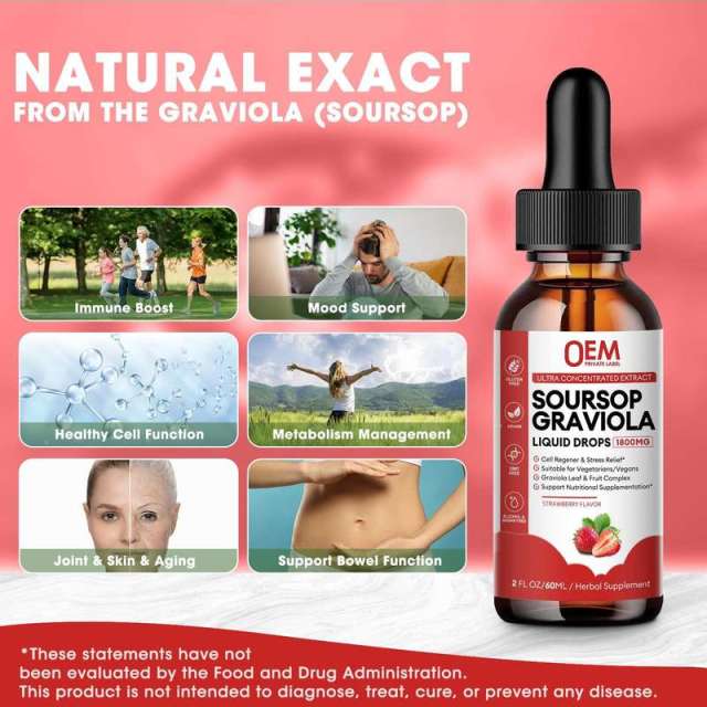 Bulk Soursop Extract Drops with Vitamin C Strawberry Flavor White Label,MY SHOP,Bulk Soursop Extract Drops with Vitamin C Strawberry Flavor White Label