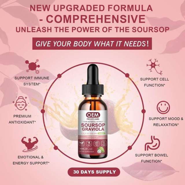 Private Label Soursop Graviola Liquid Drops 1800mg 2 fl oz (60ml) Leaf & Fruit Complex,MY SHOP,Private Label Soursop Graviola Liquid Drops 1800mg 2 fl oz (60ml) Leaf & Fruit Complex