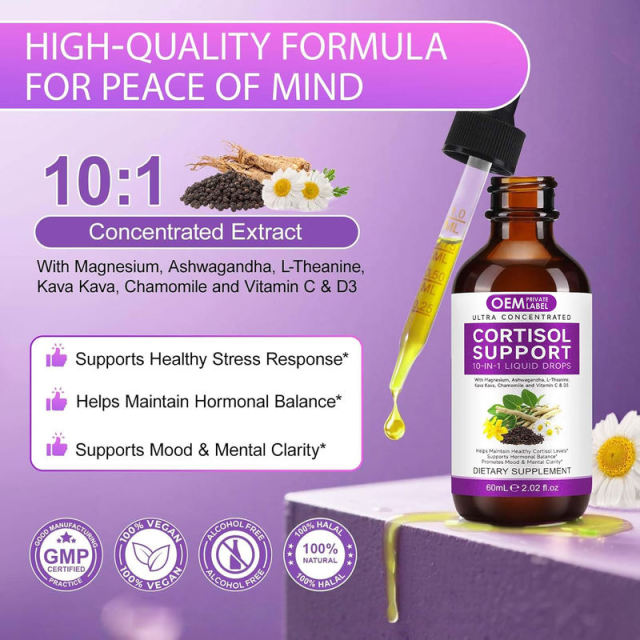 OEM Stress Relief Liquid Drops Ashwagandha Magnesium L Theanine Cortisol,MY SHOP,OEM Stress Relief Liquid Drops Ashwagandha Magnesium L Theanine Cortisol