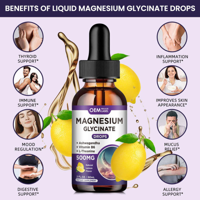 OEM Magnesium Stress Relief Drops Relaxation Formula Natural Lemon Flavor,MY SHOP,OEM Magnesium Stress Relief Drops Relaxation Formula Natural Lemon Flavor