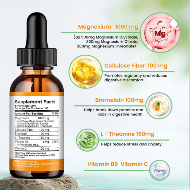 Bulk Magnesium Glycinate Liquid Drops Pineapple Flavor Muscle Relaxation,MY SHOP,Bulk Magnesium Glycinate Liquid Drops Pineapple Flavor Muscle Relaxation