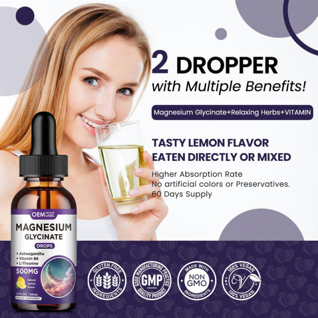 OEM Magnesium Stress Relief Drops Relaxation Formula Natural Lemon Flavor,MY SHOP,OEM Magnesium Stress Relief Drops Relaxation Formula Natural Lemon Flavor