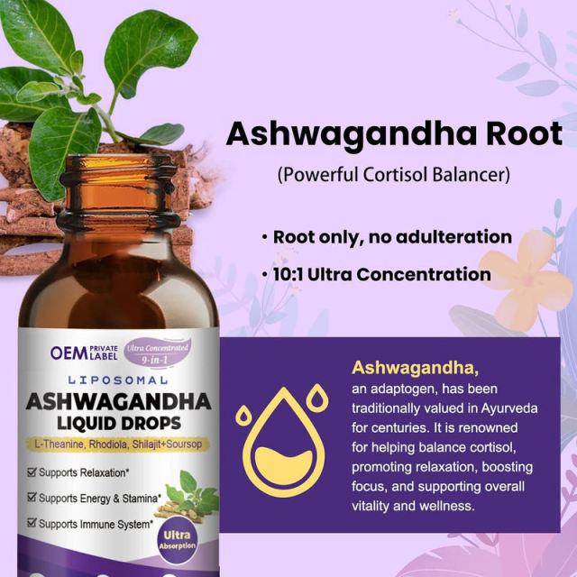Private Label 9-in-1 Stress Relief Drops Liposomal Delivery Energy Stamina,MY SHOP,Private Label 9-in-1 Stress Relief Drops Liposomal Delivery Energy Stamina
