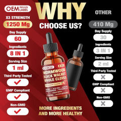 Wormwood Black Walnut Clove Liquid Drops 8 in 1 Herbal Complex Strawberry Flavor,MY SHOP,Wormwood Black Walnut Clove Liquid Drops 8 in 1 Herbal Complex Strawberry Flavor