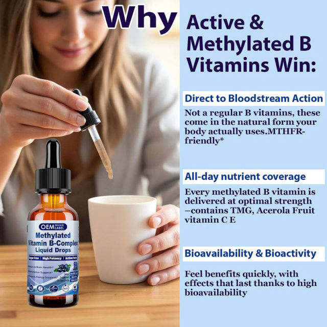 OEM/ODM 9-in-1 Methylated B-Complex Liquid Drops Gluten-Free Non-GMO,MY SHOP,OEM/ODM 9-in-1 Methylated B-Complex Liquid Drops Gluten-Free Non-GMO