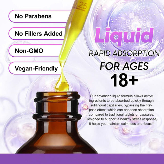 OEM Stress Relief Liquid Drops Ashwagandha Magnesium L Theanine Cortisol,MY SHOP,OEM Stress Relief Liquid Drops Ashwagandha Magnesium L Theanine Cortisol