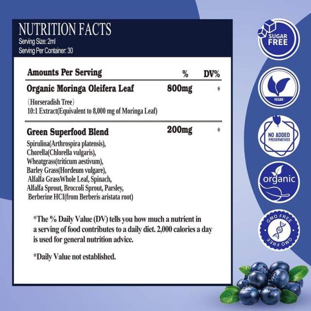 Organic Moringa Liquid Drops 8000mg 10 in 1 Supergreens Formula Antioxidant,MY SHOP,Organic Moringa Liquid Drops 8000mg 10 in 1 Supergreens Formula Antioxidant