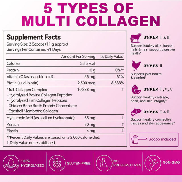 Multi Collagen Peptides Powder - Wholesale Supplement Supplier,MY SHOP,OEM Multi Collagen Peptides Powder - collagen peptides powder Manufacturer