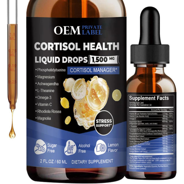 Private Label Cortisol Health Liquid Drops 1,500mg 2 fl oz (60ml) Lemon Flavor,MY SHOP,Private Label Cortisol Health Liquid Drops 1,500mg 2 fl oz (60ml) Lemon Flavor