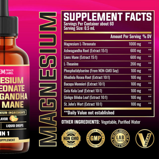 OEM/ODM 10-in-1 Brain Support Liquid Drops Pineapple Flavor,MY SHOP,OEM/ODM 10-in-1 Brain Support Liquid Drops Pineapple Flavor