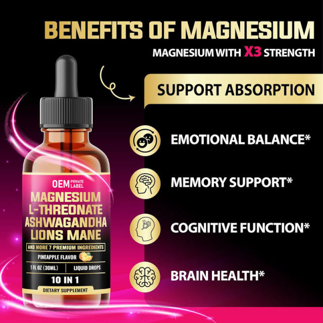 OEM/ODM 10-in-1 Brain Support Liquid Drops Pineapple Flavor,MY SHOP,OEM/ODM 10-in-1 Brain Support Liquid Drops Pineapple Flavor