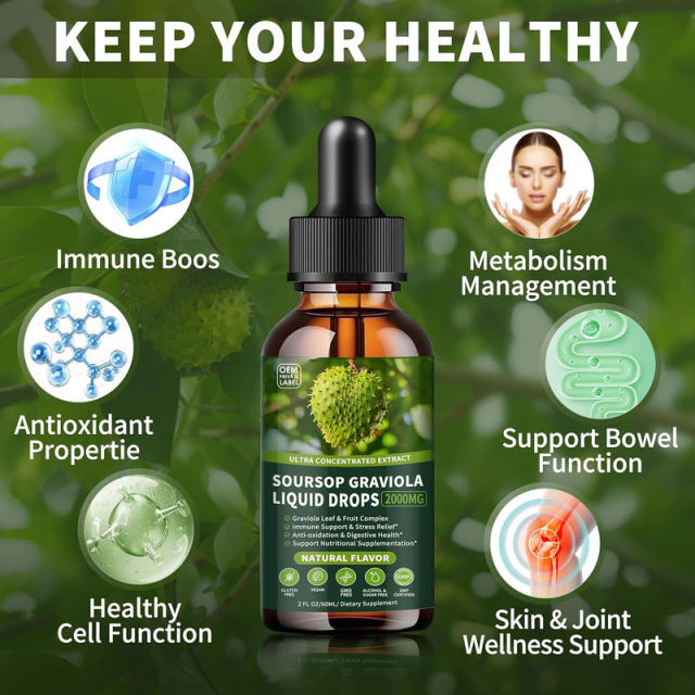 OEM/ODM 2000mg Soursop Graviola Liquid Drops Natural Flavor,MY SHOP,OEM/ODM 2000mg Soursop Graviola Liquid Drops Natural Flavor