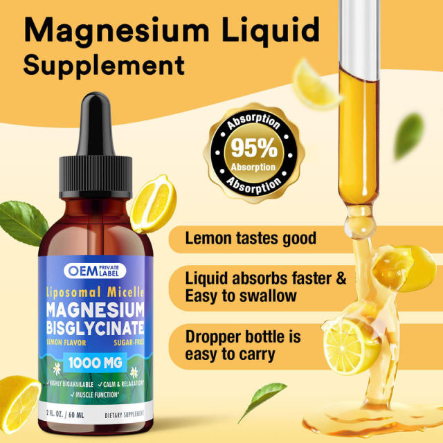 White Label Magnesium Bisglycinate Drops for Relaxation & Sleep Support,MY SHOP,White Label Magnesium Bisglycinate Drops for Relaxation & Sleep Support