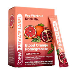 Organic Whole Food Pre Workout Drink Mix Stick Packs Blood Orange Pomegranate,MY SHOP,Organic Whole Food Pre Workout Drink Mix Stick Packs Blood Orange Pomegranate