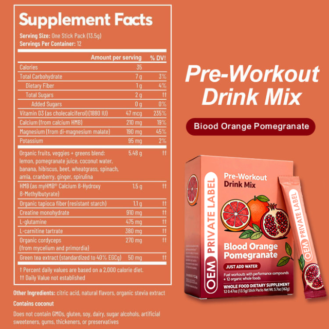 Organic Whole Food Pre Workout Drink Mix Stick Packs Blood Orange Pomegranate,MY SHOP,Organic Whole Food Pre Workout Drink Mix Stick Packs Blood Orange Pomegranate