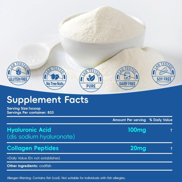 OEM/ODM Hyaluronic Acid with Collagen Peptides Powder Pure, Lab-Tested,MY SHOP,OEM/ODM Hyaluronic Acid with Collagen Peptides Powder Pure, Lab-Tested