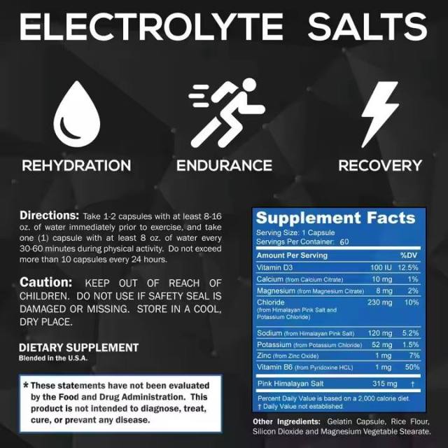 OEM/ODM Pink Himalayan Salt Electrolyte Capsules with Vitamin D3 & B6,MY SHOP,OEM/ODM Pink Himalayan Salt Electrolyte Capsules with Vitamin D3 & B6