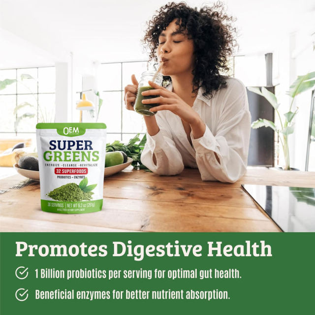 Private Label Super Greens Powder 9.2 oz (261g) 32 Superfoods with Probiotics & Enzymes,MY SHOP,Private Label Super Greens Powder 9.2 oz (261g) 32 Superfoods with Probiotics & Enzymes