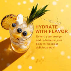 Pineapple Coconut Electrolyte Drink Mix Sticks No Added Sugar Keto,MY SHOP,Pineapple Coconut Electrolyte Drink Mix Sticks No Added Sugar Keto