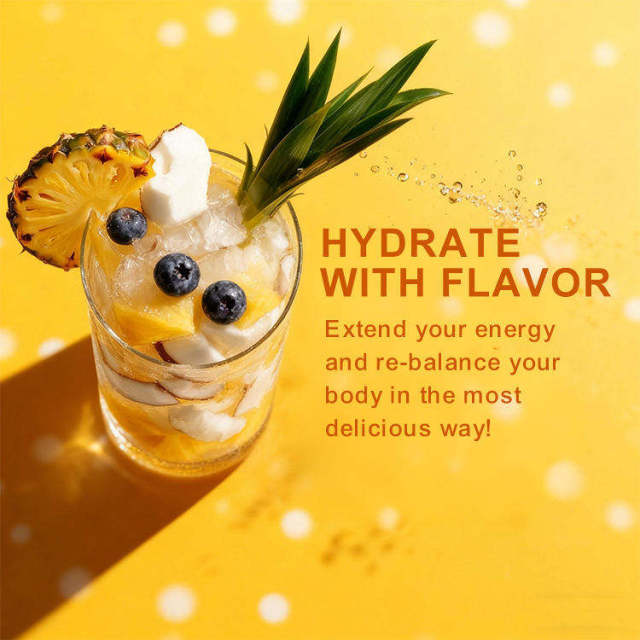 Pineapple Coconut Electrolyte Drink Mix Sticks No Added Sugar Keto,MY SHOP,Pineapple Coconut Electrolyte Drink Mix Sticks No Added Sugar Keto