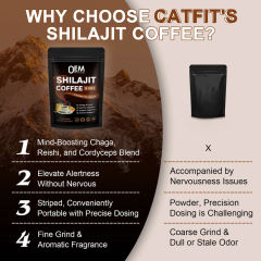 Shilajit Coffee Instant 9 in 1 Blend Adaptogens Nootropics Energy Focus,MY SHOP,Shilajit Coffee Instant 9 in 1 Blend Adaptogens Nootropics Energy Focus