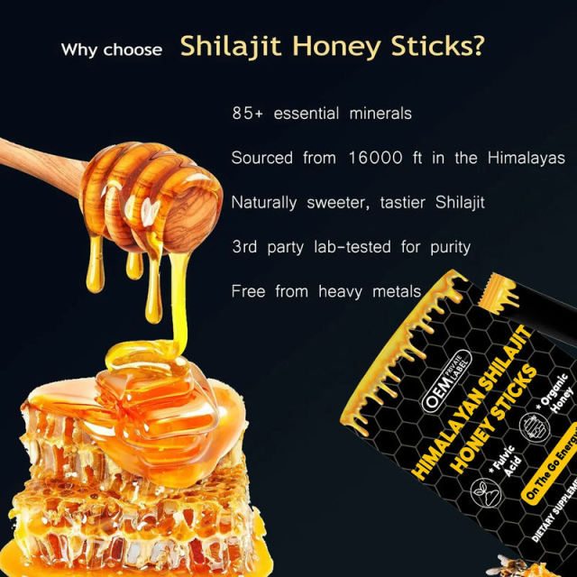 OEM Shilajit Honey Sticks Portable Energy Supplement 30 Count,MY SHOP,OEM Shilajit Honey Sticks Portable Energy Supplement 30 Count