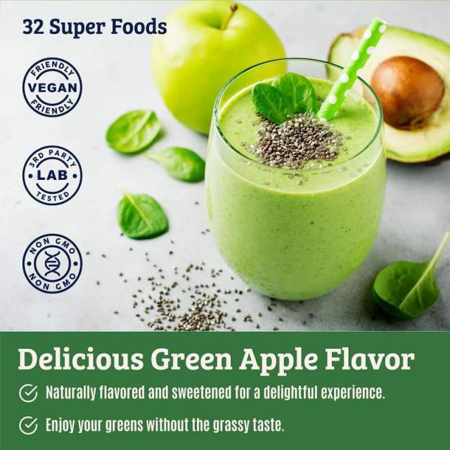 Private Label Super Greens Powder 9.2 oz (261g) 32 Superfoods with Probiotics & Enzymes,MY SHOP,Private Label Super Greens Powder 9.2 oz (261g) 32 Superfoods with Probiotics & Enzymes