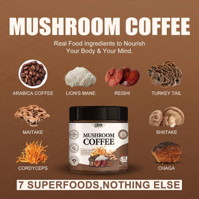 Mushroom Coffee Blend 7 Superfood Mushrooms with Fair Trade Arabica Coffee,MY SHOP,Mushroom Coffee Blend 7 Superfood Mushrooms with Fair Trade Arabica Coffee