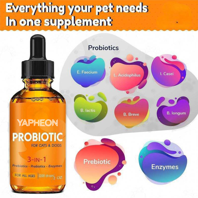 OEM 3-in-1 Pet Probiotic Drops with Prebiotics & Enzymes,MY SHOP,3-in-1 Pet Probiotic Drops - Probiotic Manufacturers OEM