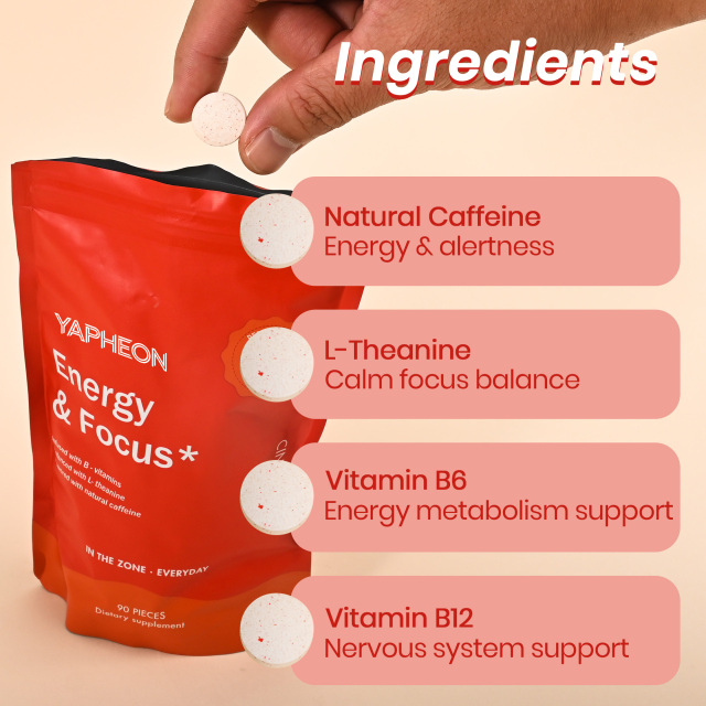 Cognitive Chewable Tablets - Private Label Vitamin Manufacturer,MY SHOP,Energy & Focus Chewable Tablets - OEM Cognitive Support Supply