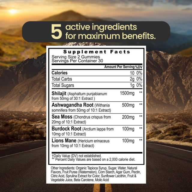 Himalayan Shilajit Ashwagandha Multi-Benefit Gummies,MY SHOP,Ashwagandha Gummies - OEM Shilajit Multi-Benefit Bulk Supply