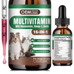OEM Private Label 15-in-1 Multivitamin Liquid for Dogs Cats 60ml,MY SHOP,OEM Private Label 15-in-1 Multivitamin Liquid for Dogs Cats 60ml