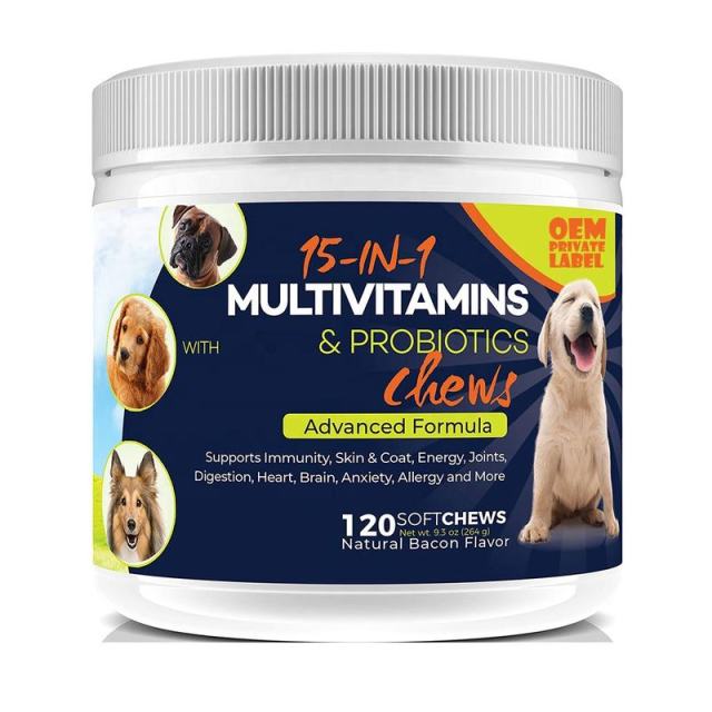 Bulk Dog Multivitamin with Probiotics Advanced Formula Bacon Flavor,MY SHOP,Bulk Dog Multivitamin with Probiotics Advanced Formula Bacon Flavor