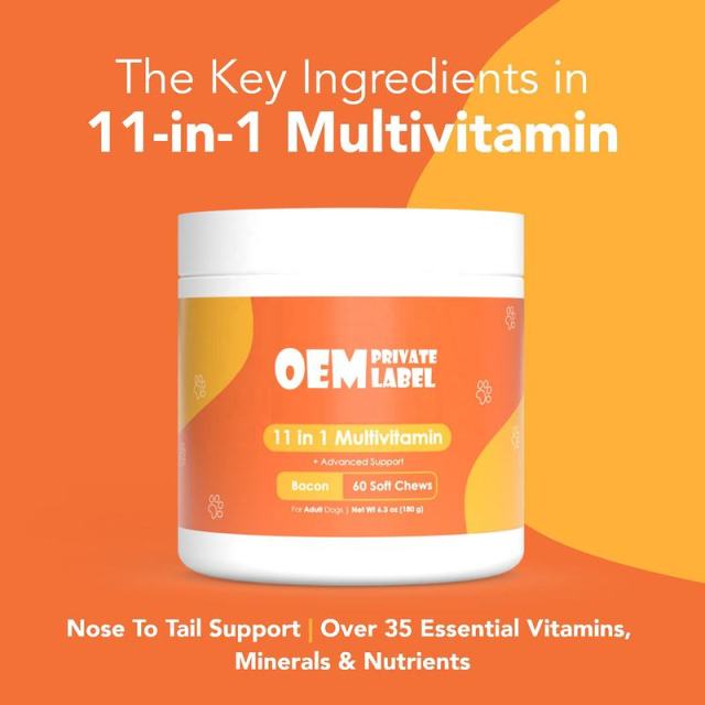 Private Label Multivitamin Chews for Adult Dogs Nose to Tail Support,MY SHOP,Private Label Multivitamin Chews for Adult Dogs Nose to Tail Support