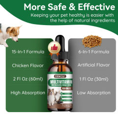 OEM Private Label 15-in-1 Multivitamin Liquid for Dogs Cats 60ml,MY SHOP,OEM Private Label 15-in-1 Multivitamin Liquid for Dogs Cats 60ml