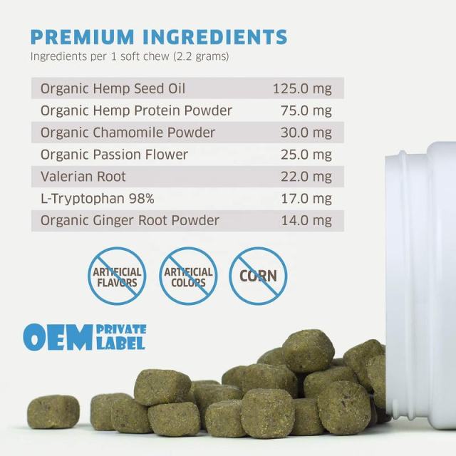 Private Label Hemp Chews for Dogs Aggression Mood Support 264g,MY SHOP,Private Label Hemp Chews for Dogs Aggression Mood Support 264g
