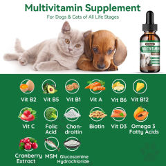 OEM Private Label 15-in-1 Multivitamin Liquid for Dogs Cats 60ml,MY SHOP,OEM Private Label 15-in-1 Multivitamin Liquid for Dogs Cats 60ml